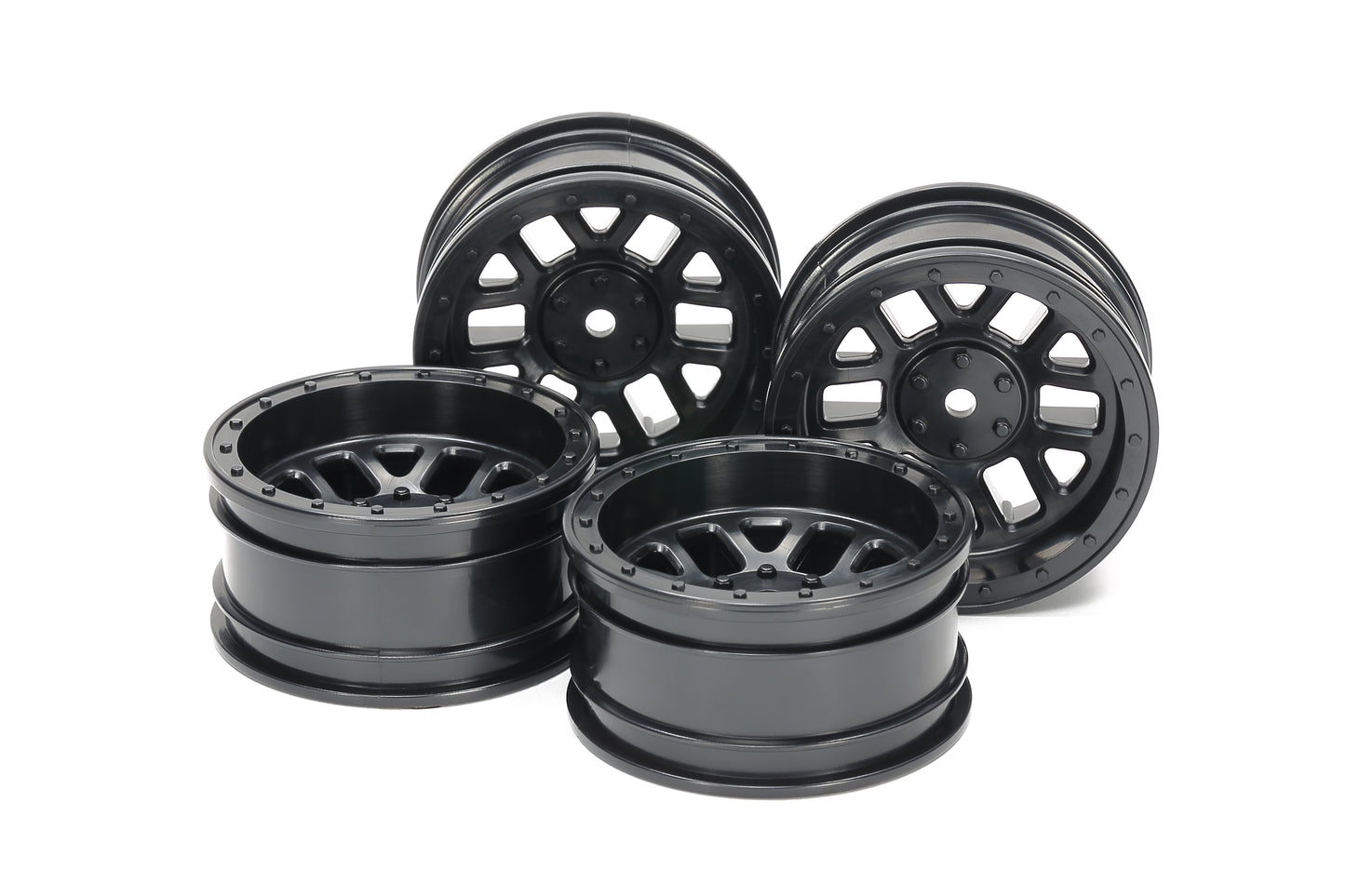 Tamiya CC-02 12 Spoke Wheels (4) black +6 Offset - RCXX - RC Racing Shop | RC Models | Tuning & Spare Parts for Professionals