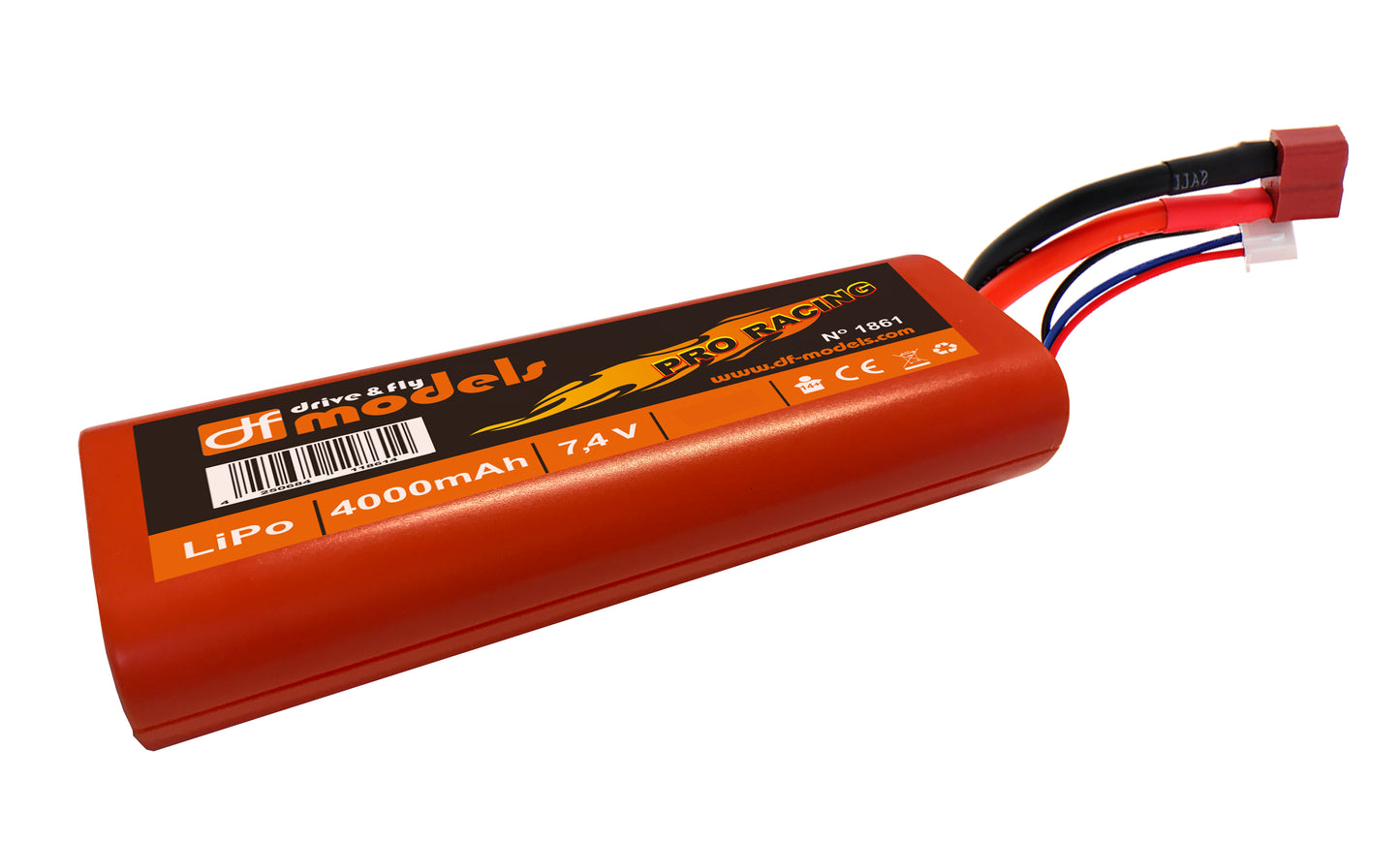 DF-Models Lipo Akku 2S - 7.4 Volt - 4000mAh 45C - rund - RCXX - RC Racing Shop | RC Models | Tuning & Spare Parts for Professionals
