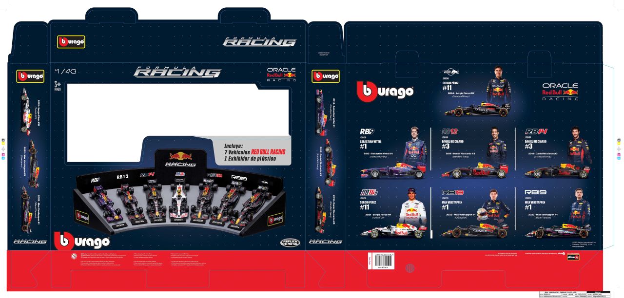 F1 7er-Set Displaykurve Red Bull Racing 1/43 - RCXX - RC Racing Shop | RC Models | Tuning & Spare Parts for Professionals