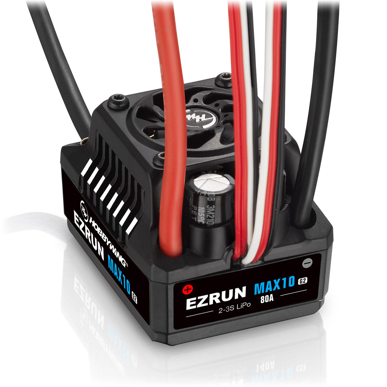 Contrôleur de vitesse électronique (ESC) brushless Hobbywing EzRun MAX10 G2 80A - 2-3S