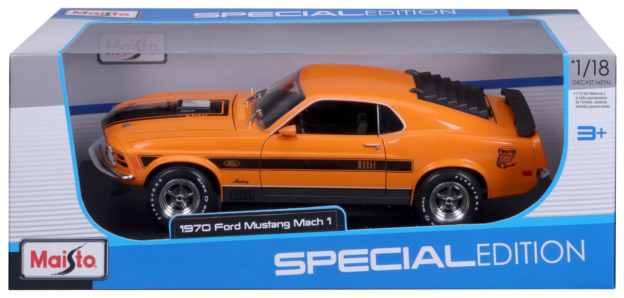Ford Mustang Mach 1 1970 1/18 orange - RCXX - RC Racing Shop | RC Models | Tuning & Spare Parts for Professionals