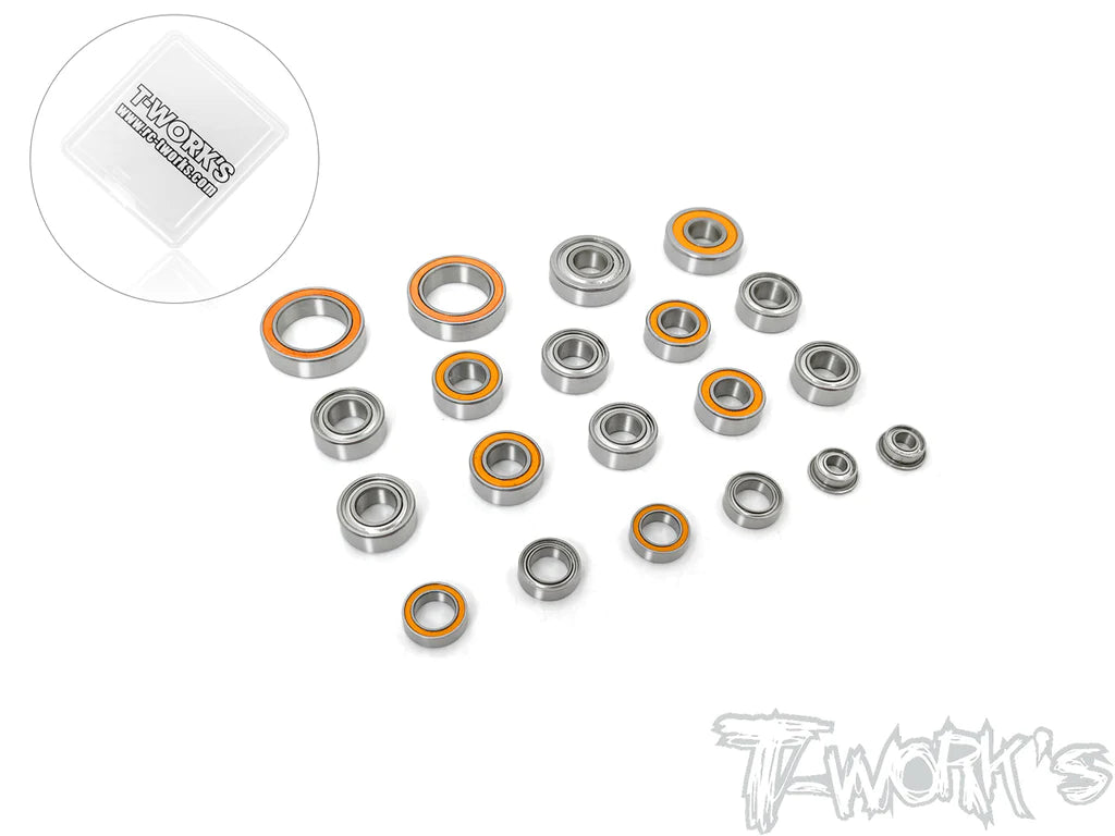 T-Works BBS-S12-2 Precision Ball Bearing Set for SWORKZ S12-2 - 20pcs. - RCXX - rc racing for professionals