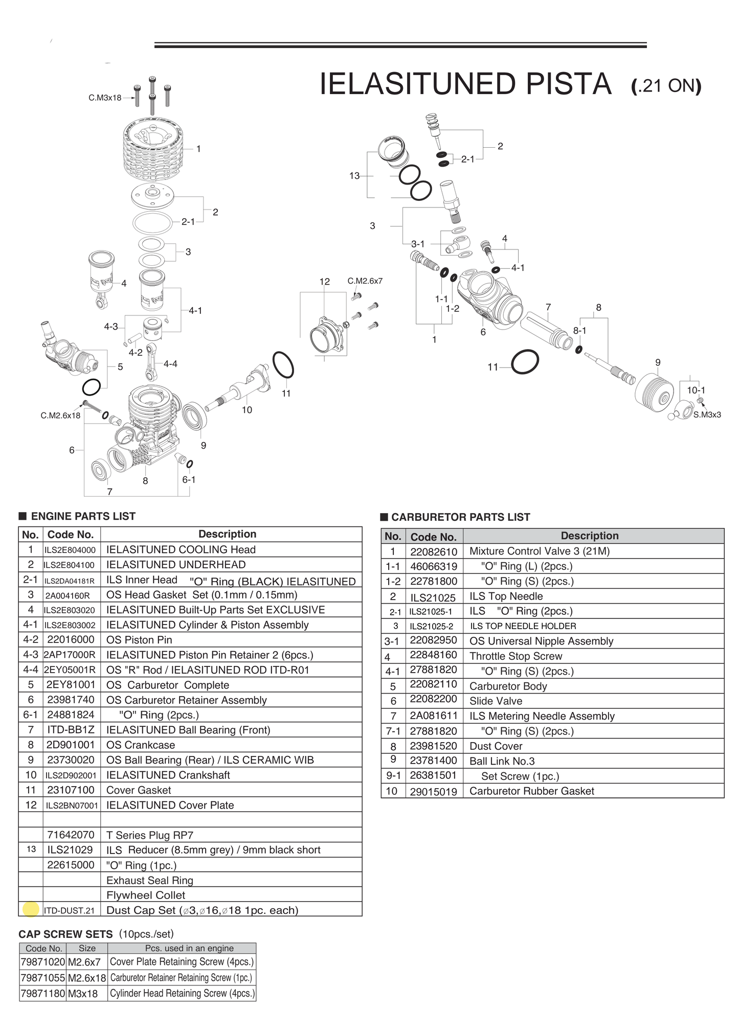 IELASITUNED "PISTA" ONROAD .21