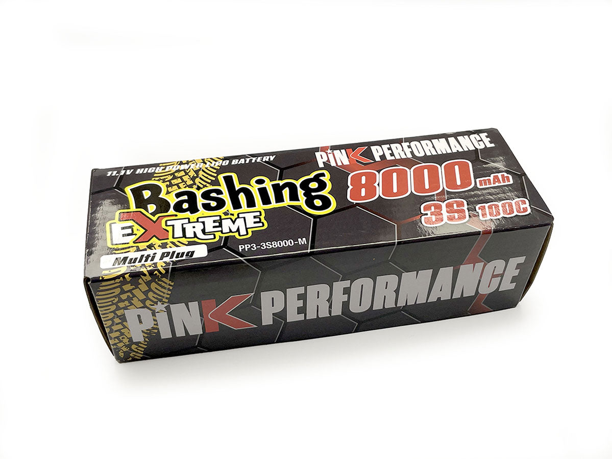 Pink Extreme Bashing LiPo 3S 11.1V-8000-100C Multi 157x47x34mm 515g