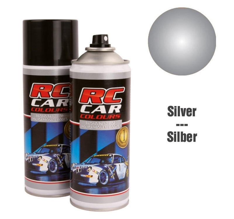 RC Car Colours METALIC SILVER 933 Lexan Colour Spray 150ml - PRC00933 - RCXX - rc racing for professionals