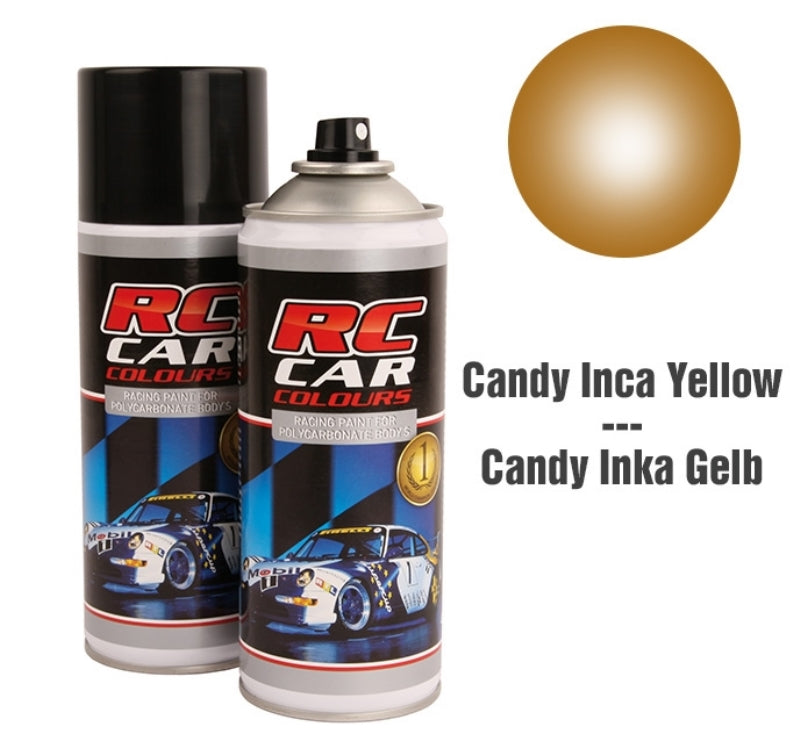 RC Car Colours CANDY INCA YELLOW 023 Lexan Colour Spray 150ml - PRC01023 - RCXX - rc racing for professionals