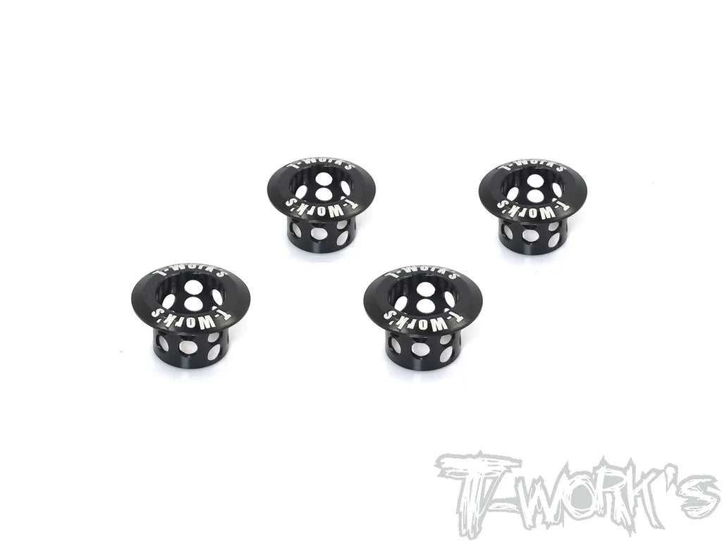 T-Works TA-131-BK Aluminium Lightweight Body Height Adjuster 8mm Body Post (4) Black - RCXX - rc racing for professionals