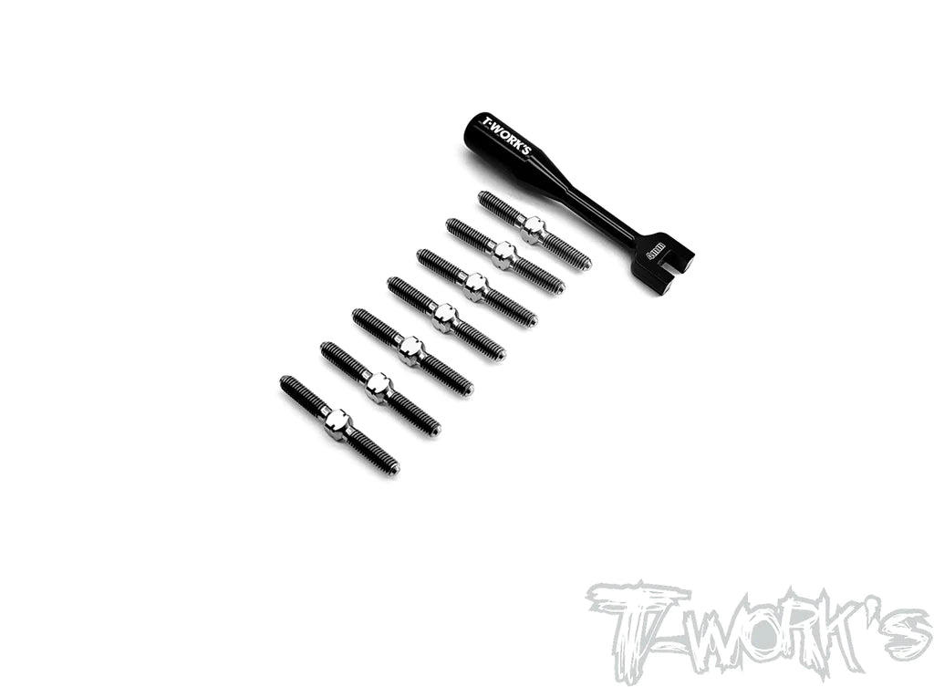 T-Works TB-243 64 Titanium Turnbuckle Set for INFINITY IF14-2 FWD - RCXX - rc racing for professionals