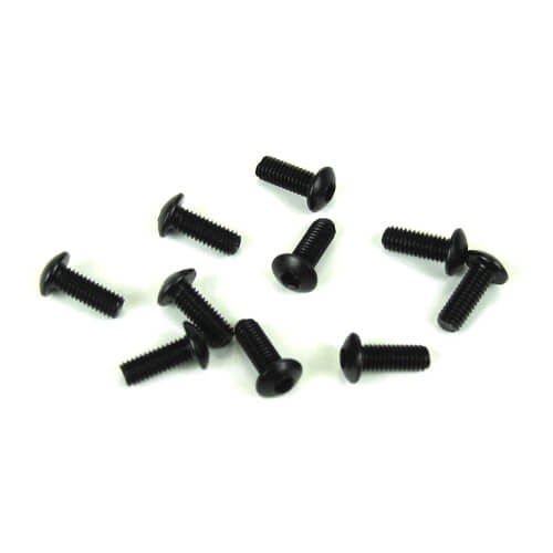 Tekno M3x8mm Button Head Screws (black, 10pcs) - TKR1402