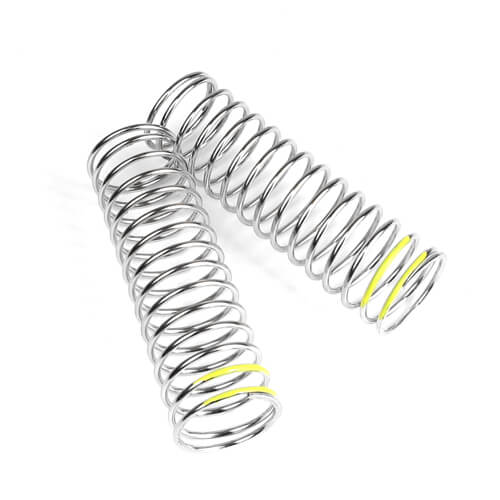 Tekno LF Shock Spring Set (rear, 1.5x12.5, 2.56lb/in, 70mm, yellow) - TKR6115