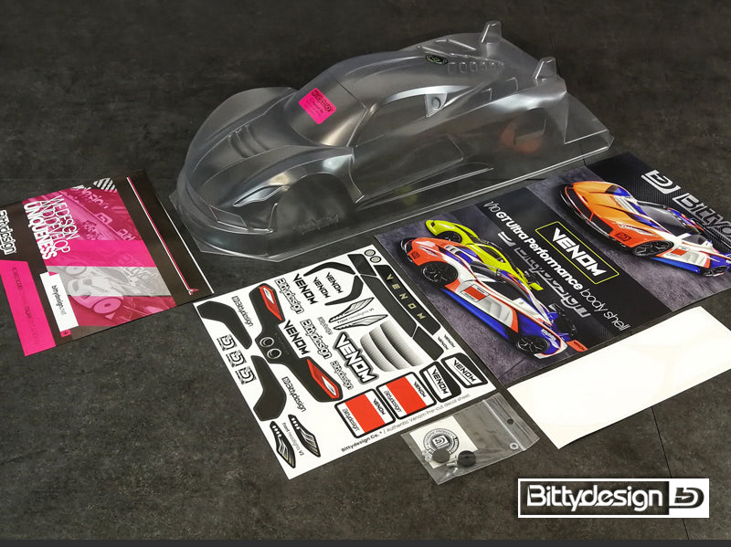 Bittydesign VENOM 1/10 GT 190mm Body Shell - BDGT-190VNM