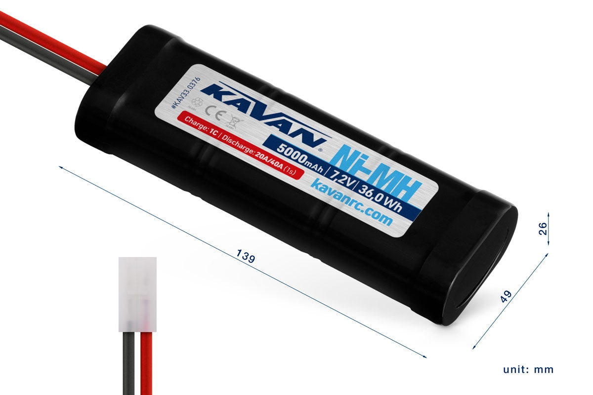 KAVAN NiMH 5000mAh/7,2V + Tamiya - KAV33.0376 - RCXX - RC Racing Shop | RC Models | Tuning & Spare Parts for Professionals