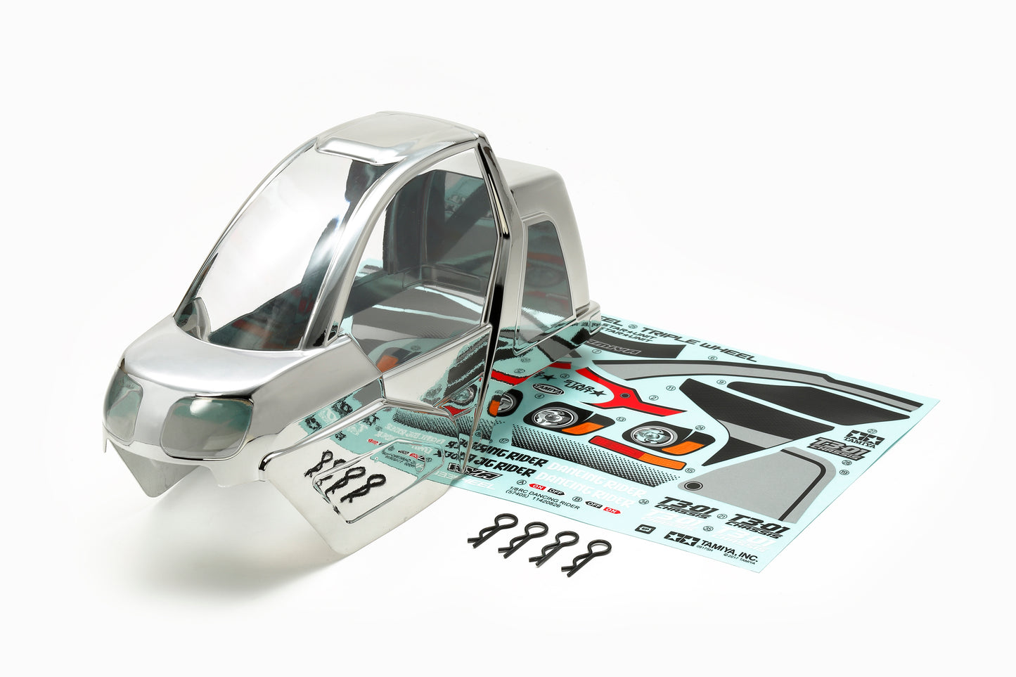 Tamiya Dancing Rider Chrome Plated Body Parts Set - RCXX - RC Racing Shop | RC Models | Tuning & Spare Parts for Professionals