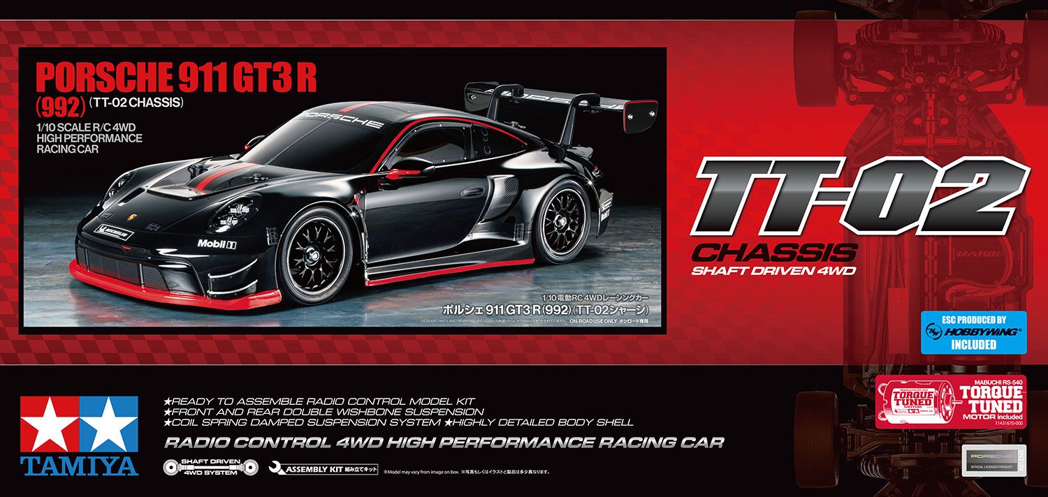 Tamiya Porsche 911 GT3 R (992) (TT-02) - 58745 - RCXX - RC Racing Shop | RC Models | Tuning & Spare Parts for Professionals