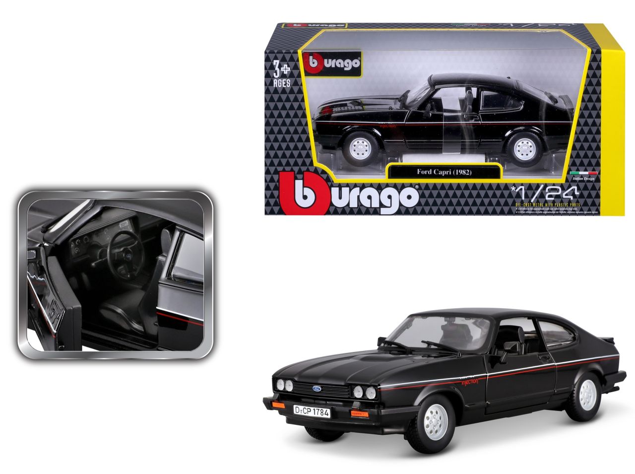 Ford Capri 1600 GT 1/24 schwarz - RCXX - RC Racing Shop | RC Models | Tuning & Spare Parts for Professionals