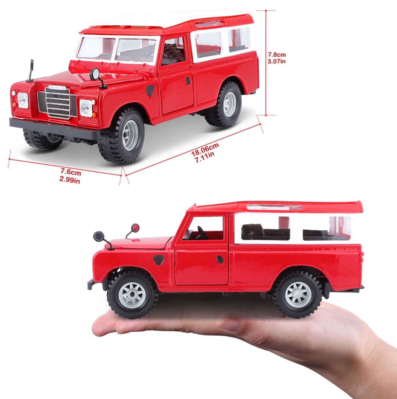 Land Rover Series II 1/24 rot - RCXX - RC Racing Shop | RC Models | Tuning & Spare Parts for Professionals