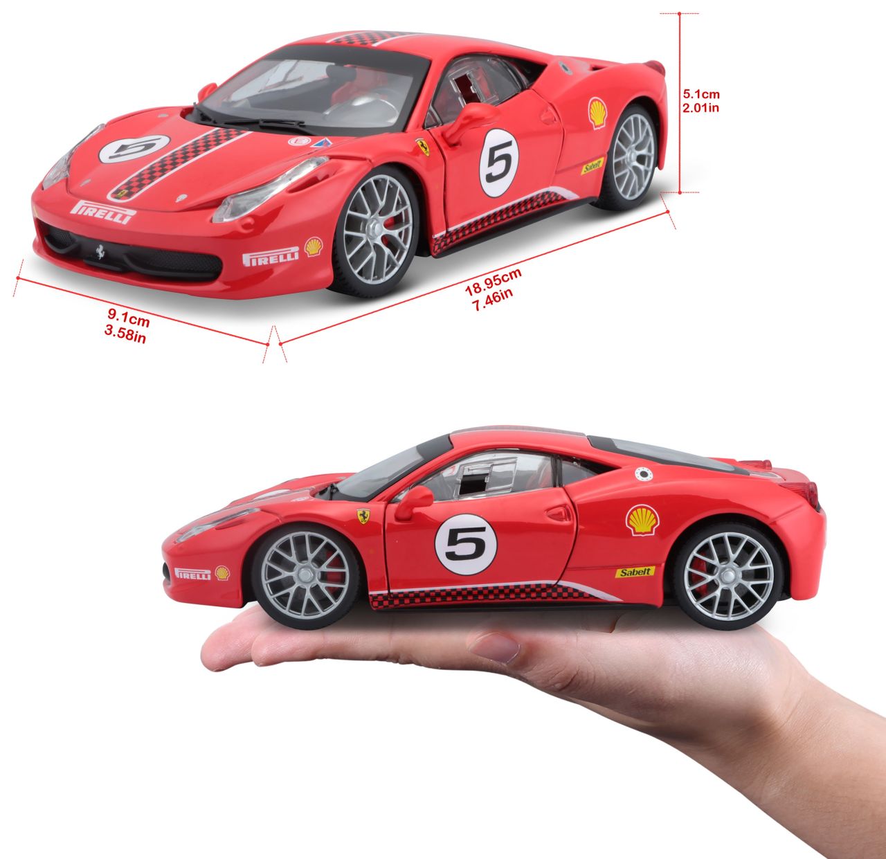 Ferrari Racing 458 Challenge 1/24 rot - RCXX - RC Racing Shop | RC Models | Tuning & Spare Parts for Professionals