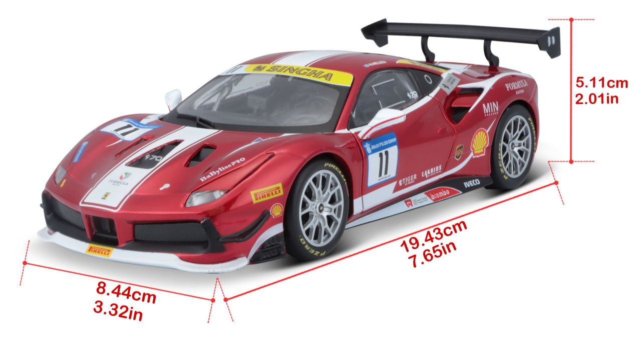 Ferrari Racing Bausatz 488 Challenge 1/24 rot - RCXX - RC Racing Shop | RC Models | Tuning & Spare Parts for Professionals