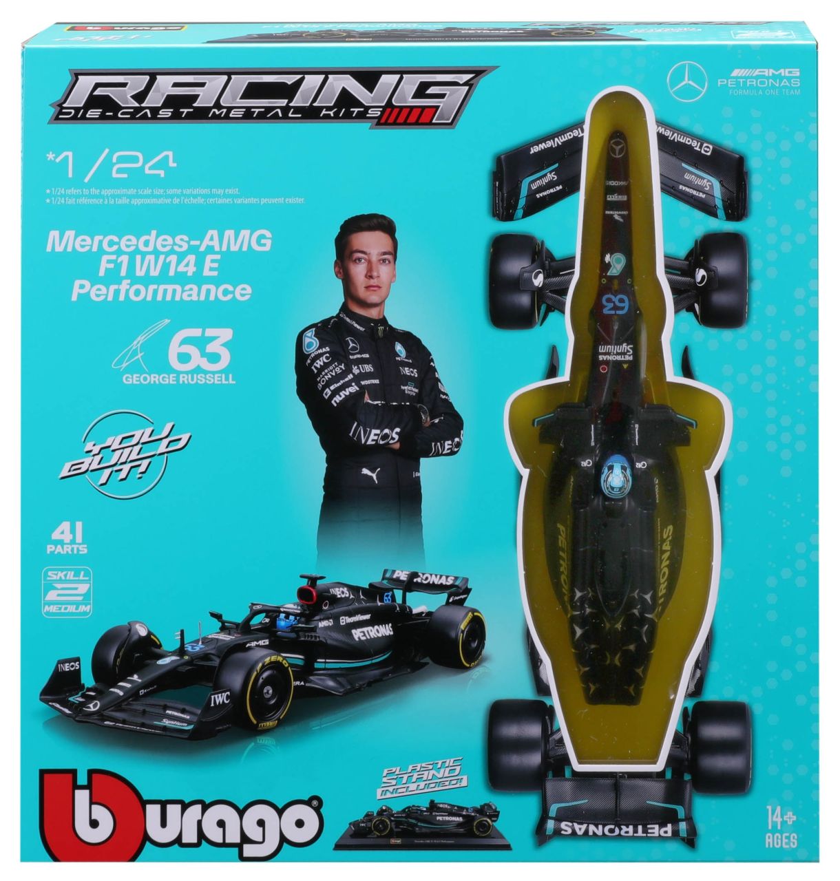 Mercedes-AMG F1 W14 E Perf. 1/24 Kit Russell 2023 - RCXX - RC Racing Shop | RC Models | Tuning & Spare Parts for Professionals