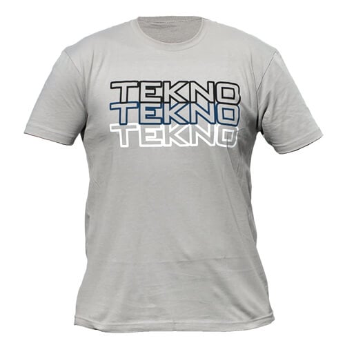 Tekno Tekno RC T-Shirt (Stacked Logo, Next Level, Light Gray, M) - TKRTS08M
