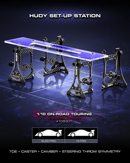 Hudy Setup Station for 1/10 Onroad Electric & Nitro Cars - H109301 - RCXX - rc racing for professionals