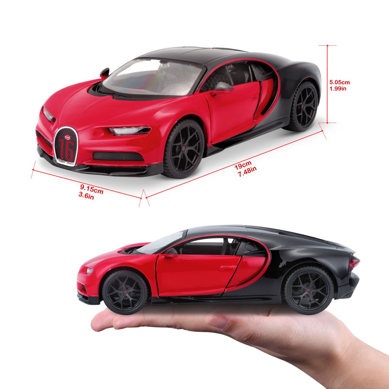 Bugatti Chiron Sport 1/24 rot - RCXX - RC Racing Shop | RC Models | Tuning & Spare Parts for Professionals