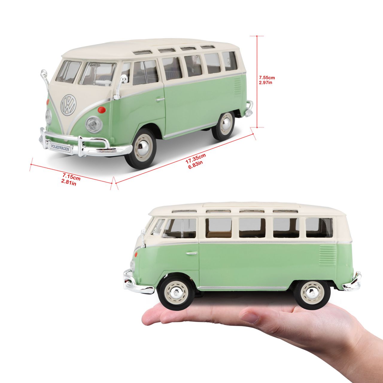 Volkswagen Bulli T1 Van Samba grün 1/24 - RCXX - RC Racing Shop | RC Models | Tuning & Spare Parts for Professionals