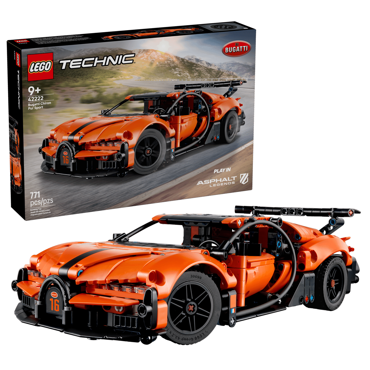 LEGO Technic Bugatti Chiron Pur Sport Hypercar - 42222
