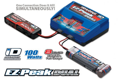 Traxxas EZ-Peak Dual Ladegerät & 2x 3S 5000mAh LiPo Akku Set (mit iD™) - 2990GX - RCXX - RC Racing Shop | RC Models | Tuning & Spare Parts for Professionals
