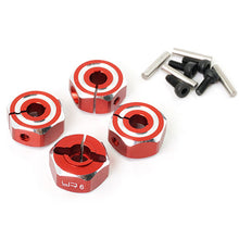 Kit d'adaptateurs hexagonaux en aluminium 12x6 mm pour crawler RC 1/10 Touring Drift (rouge)