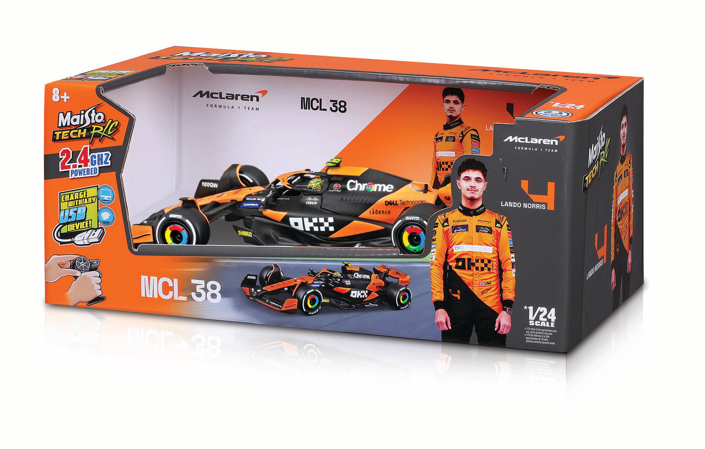 F1 McLaren MCL38 2,4 GHz n° 4 Norris