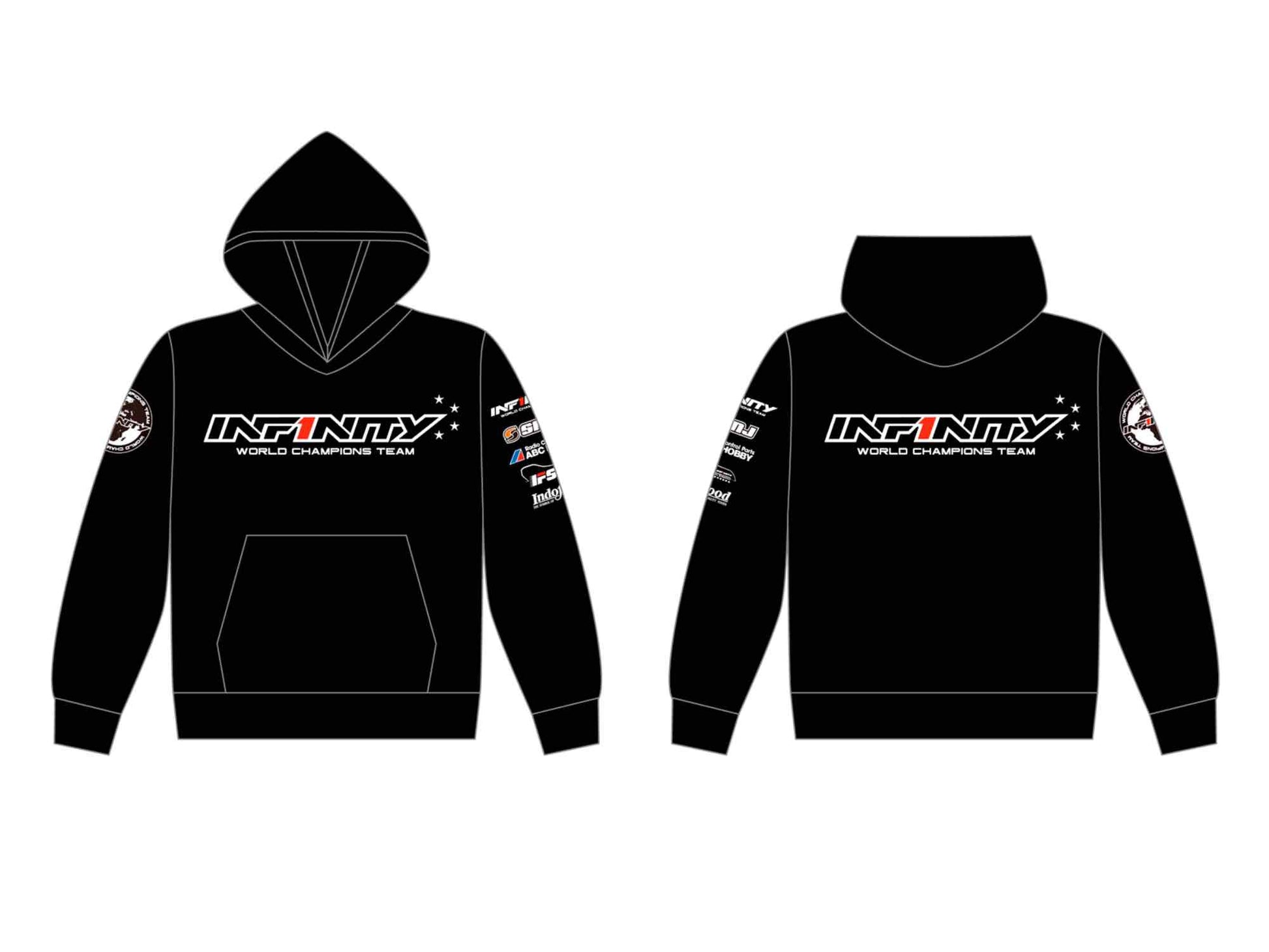 Infinity Team Hoodie "4 Stars" (M/L/XL) (1) - A0096 - RCXX - RC Racing Shop | RC Models | Tuning & Spare Parts for Professionals