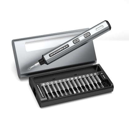 Arrowmax SES Mini Electric Screwdriver with Alu Case (28 in 1) Space Gray - AM-199911 - RCXX - RC Racing Shop | RC Models | Tuning & Spare Parts for Professionals