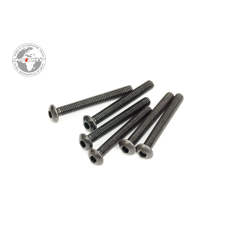 Infinity M3X25MM BUTTON HEAD SCREW (6) B01325 - RCXX - rc racing for professionals