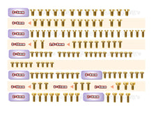 T-Works GSS-A800R Gold Plated Steel Screw Set 123pcs. for Awesomatix A800R - RCXX - rc racing for professionals