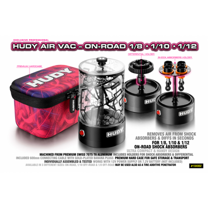 Hudy AIR VAC Shock Absorbers for Onroad 1/12, 1/10 & 1/8 - H104002 - RCXX - rc racing for professionals