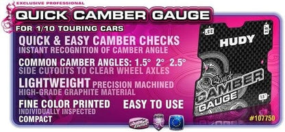 Hudy Quick Camber Gauge 1.5°, 2.0°, 2.5° - H107750 - RCXX - rc racing for professionals