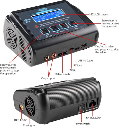 HTRC Ladegerät C150 150W (10A) - HTRC-C150 - RCXX - RC Racing Shop | RC Models | Tuning & Spare Parts for Professionals