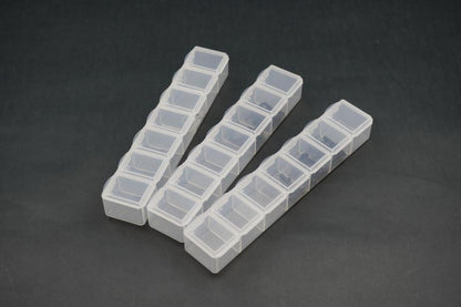 Koswork 7-Compartments Parts Box 165 × 33 × 23 mm (set of 3)