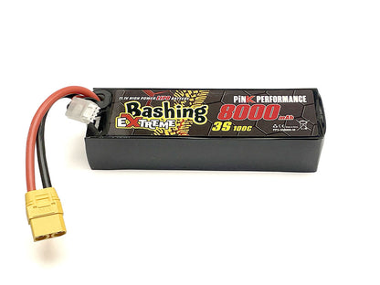 Pink Extreme Bashing LiPo 3S 11.1V-8000-100C Multi 157x47x34mm 515g