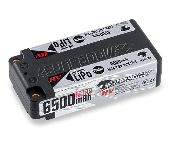 Sunpadow Li-Po Battery 2S 7,6V 6500mAh 140C Platin HV Shorty - SWJA0035H - RCXX - RC Racing Shop | RC Models | Tuning & Spare Parts for Professionals