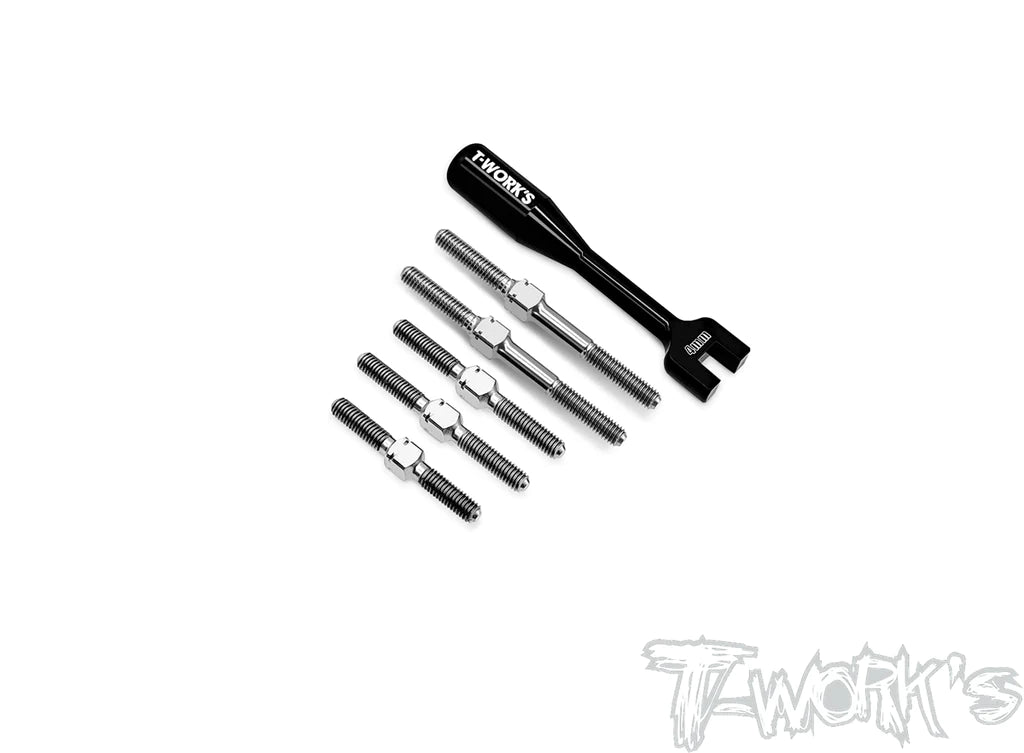 T-Works TB-279 64 Titanium Turnbuckle Set for Xray X4 2023/2024 - RCXX - rc racing for professionals