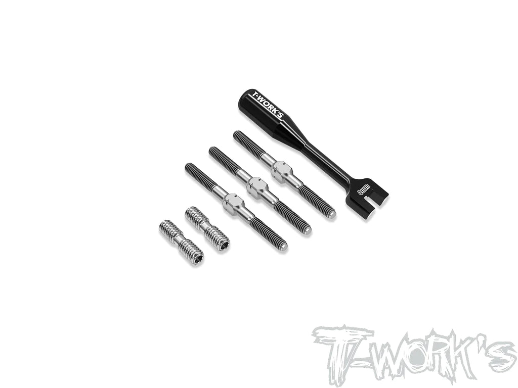 T-Works TB-302 64 Titanium Turnbuckle Set for Xray X1'24 - RCXX - rc racing for professionals