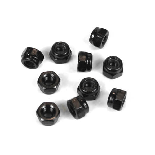Tekno M4 Locknuts (black, 10pcs) - TKR1202