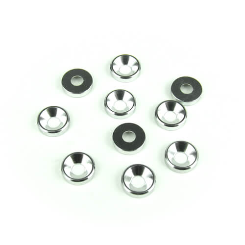 Tekno M3 Countersunk Washers (aluminum, natural, 10pcs) - TKR1220