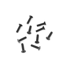 Tekno M2.5x10mm Flat Head Screws (black, 10pcs) - TKR1303