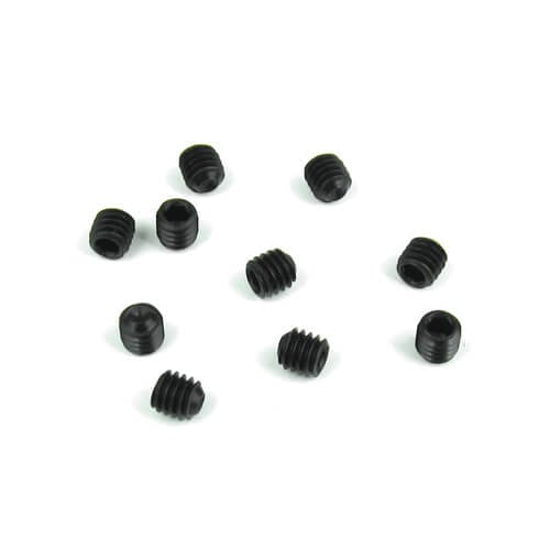 Tekno M4x4mm Set Screws (black, 10pcs) - TKR1602