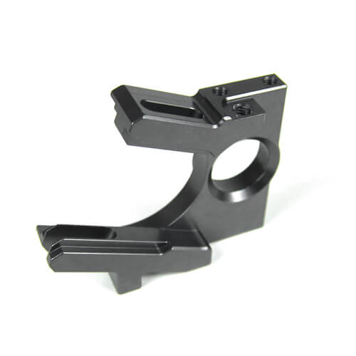 Tekno Center Diff Motor Mount (7075, gun metal anodized, lightened) - TKR5210X