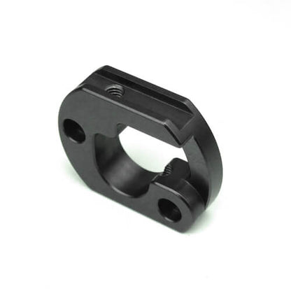 Tekno Motor Mount Insert (LCG, aluminum, gun metal anodized, lightened, SCT410) - TKR5212