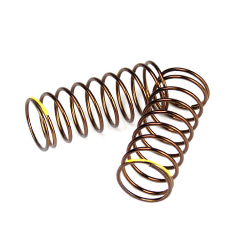 Tekno Shock Spring Set (front, 1.4x9.375, 4.00lb/in, 50mm, yellow) - TKR7235